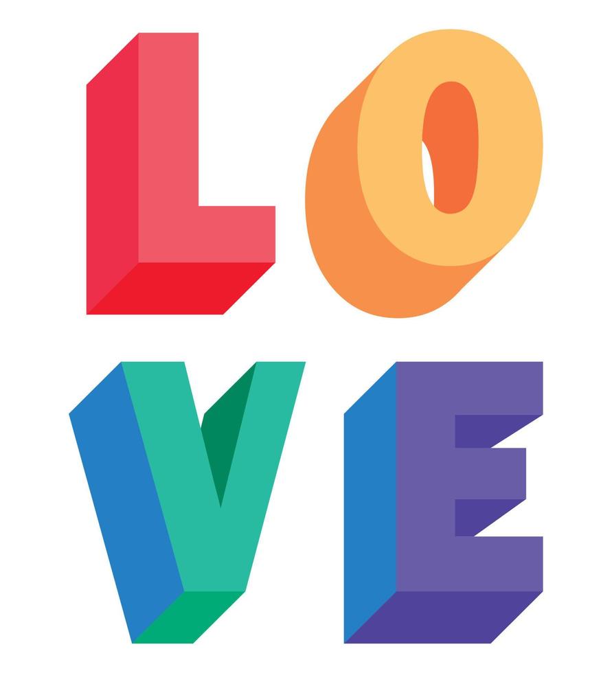 big love lettering vector