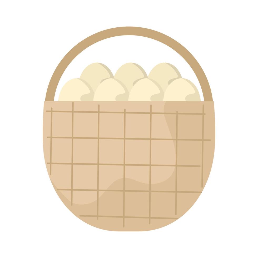 huevos cesta diseño vector