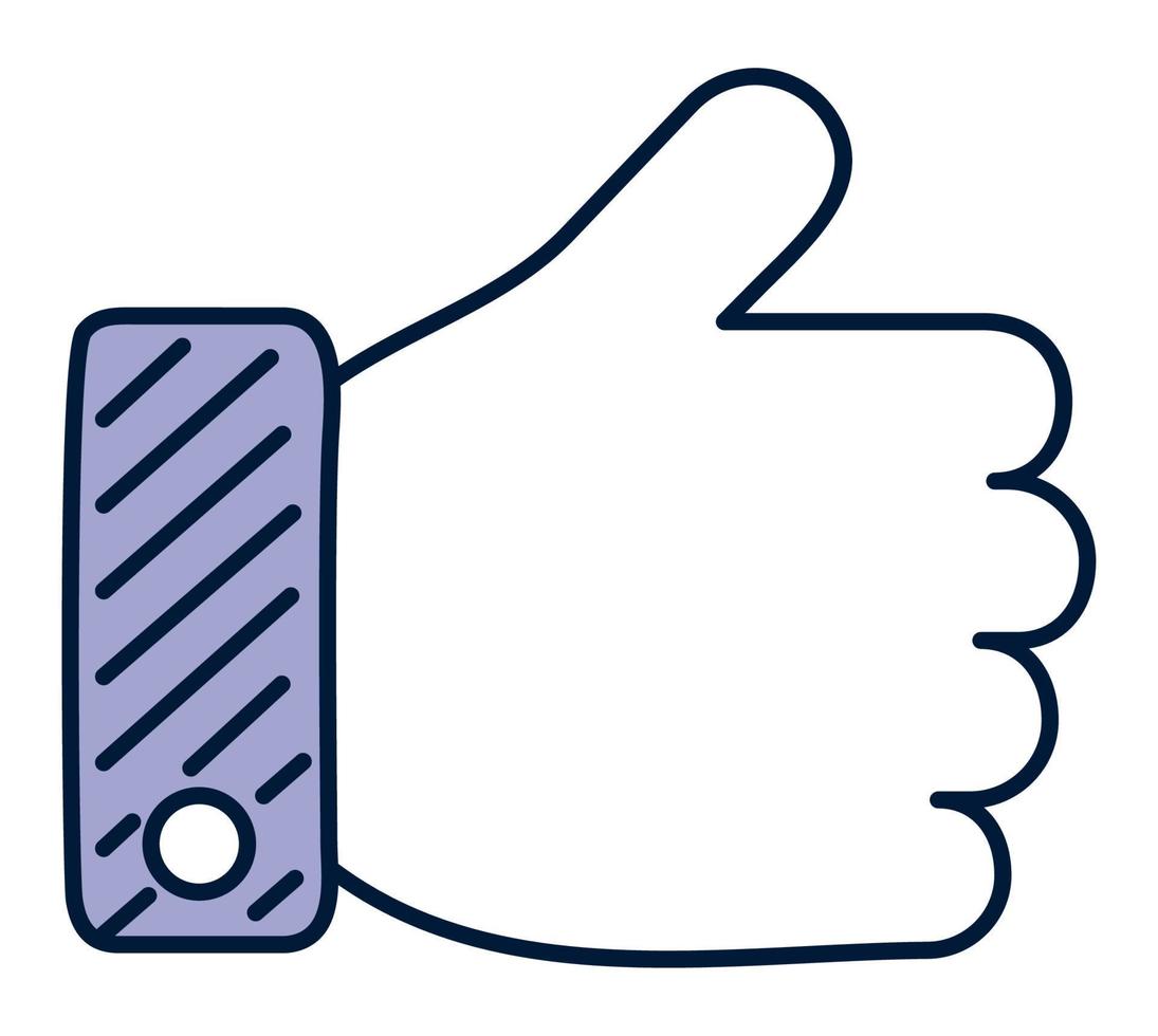 purple thumb up vector