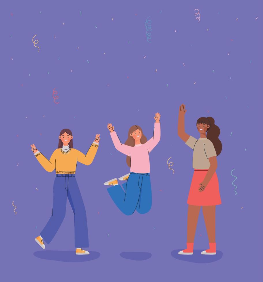 happy women cartel vector