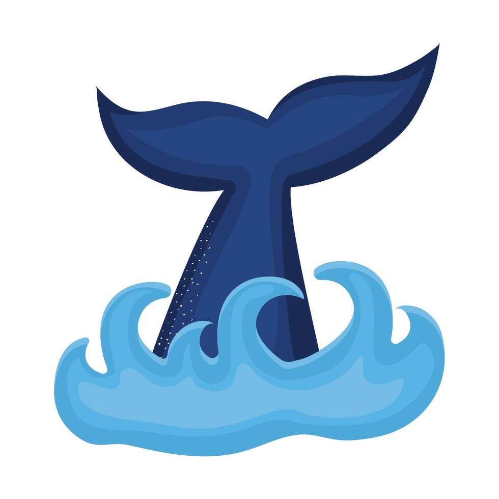 whale tail design vector