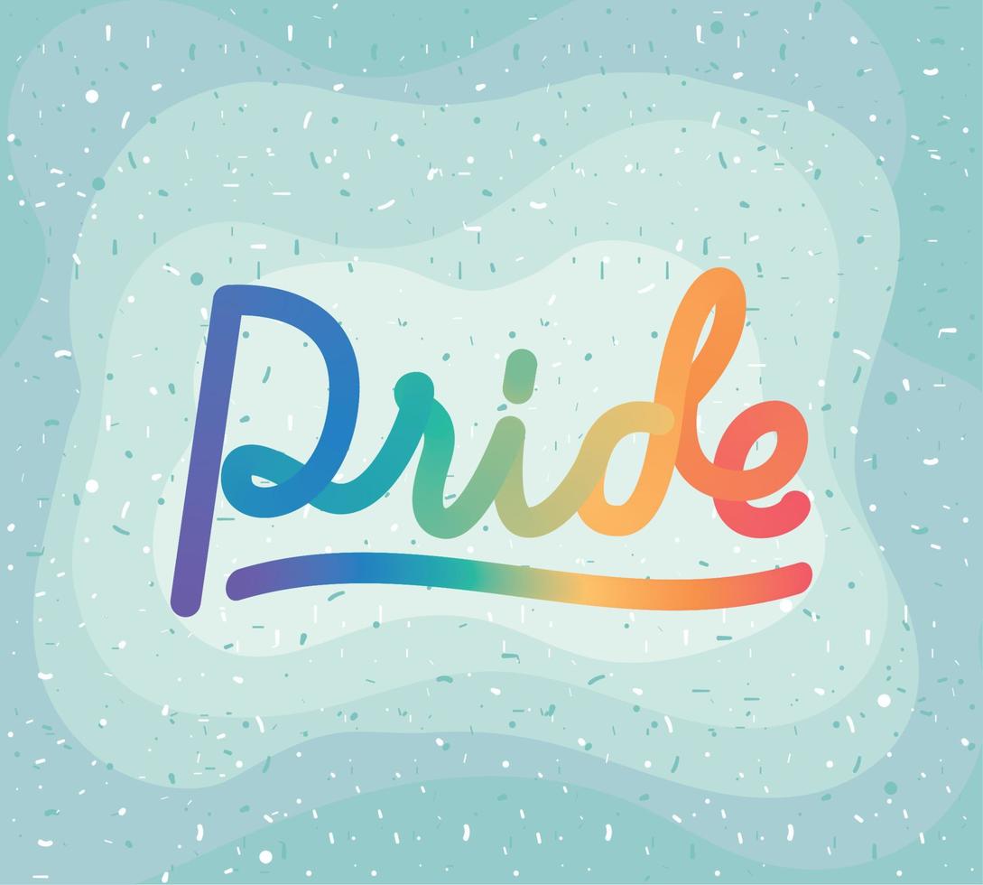 poster of pride lettering vector