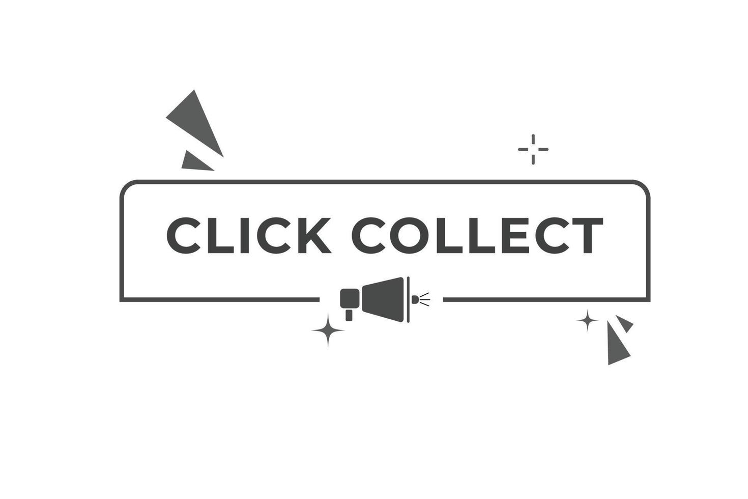 Click Here Button. web template, Speech Bubble, Banner Label Click Here. sign icon Vector illustration