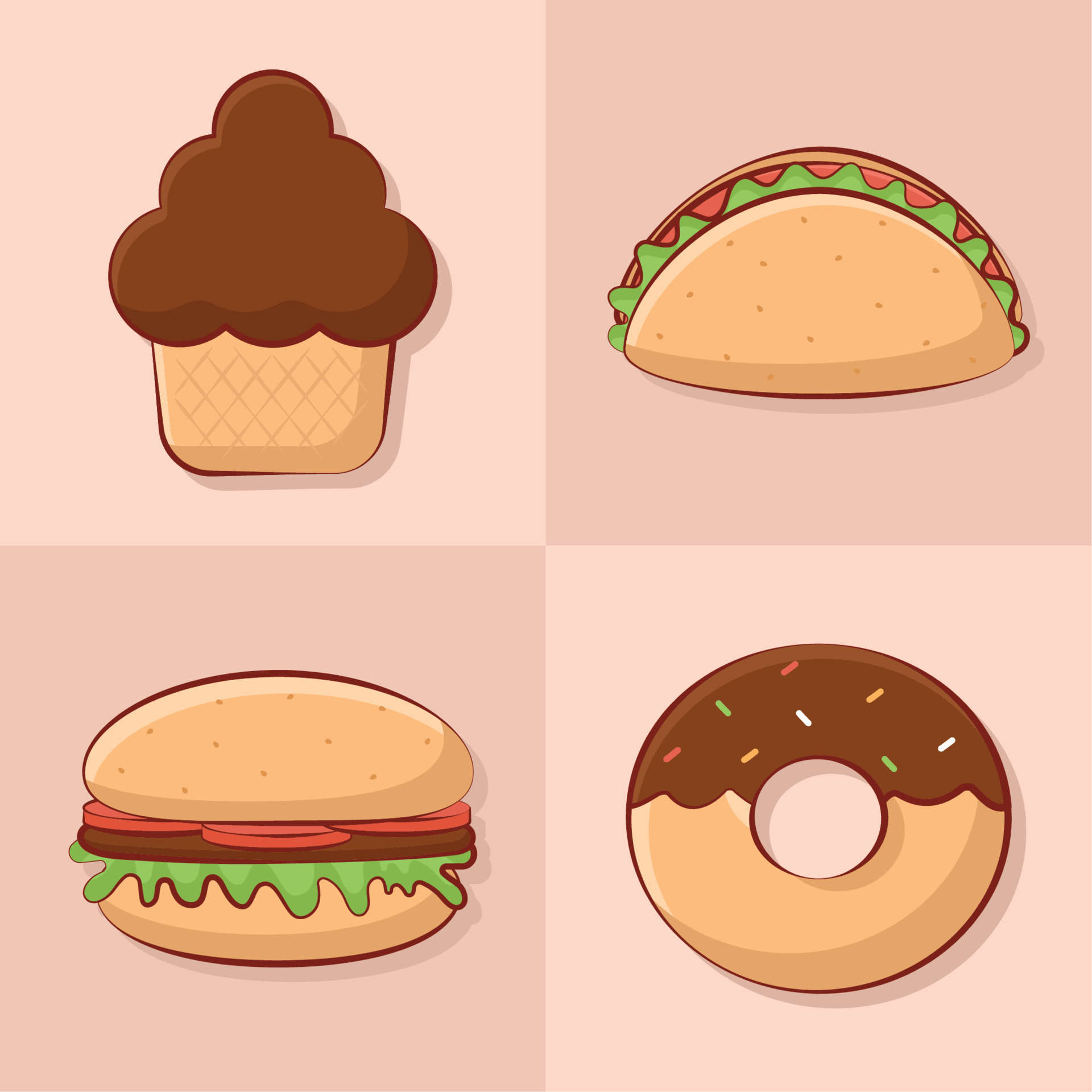 Fast Food Items Set 21386802 Vector Art At Vecteezy fast-food-items-set-21386802-vector-art-at-vecteezy