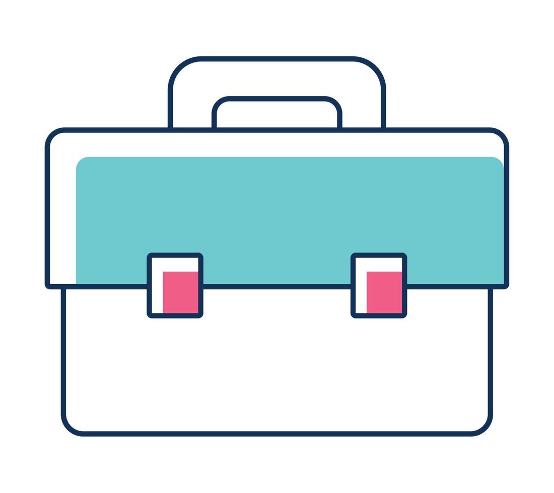 blue briefcase design vector