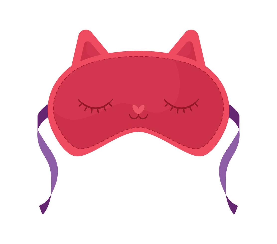 sleepy mask of cat vector