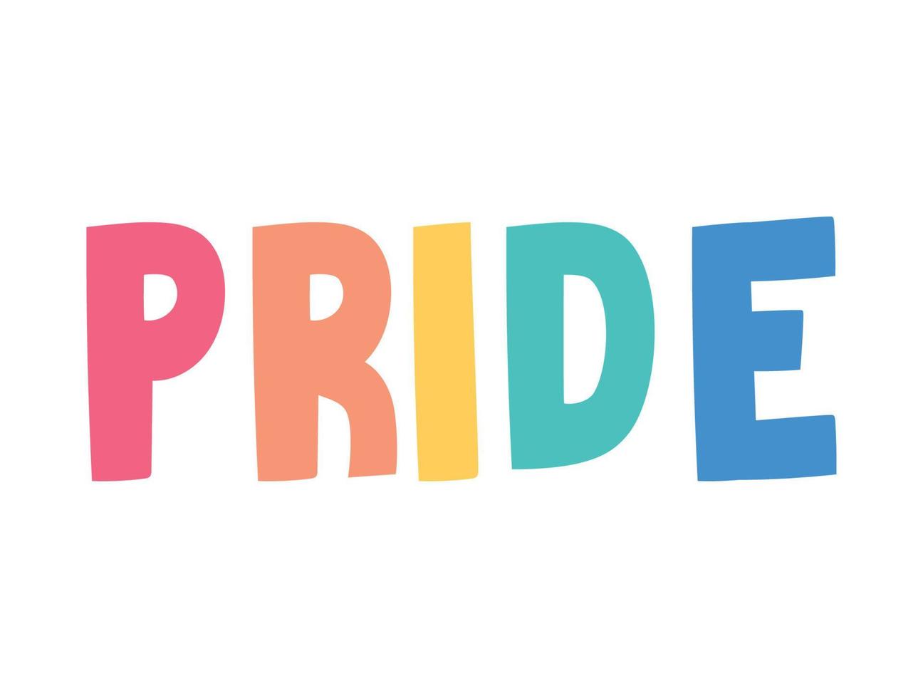 pride lettering deisgn vector