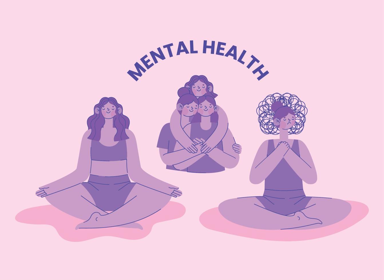 mental health illustration vector