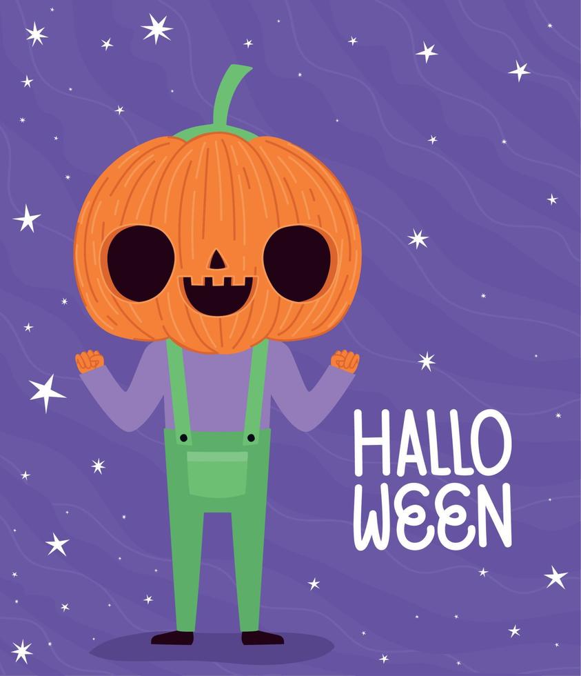 colored halloween card vector