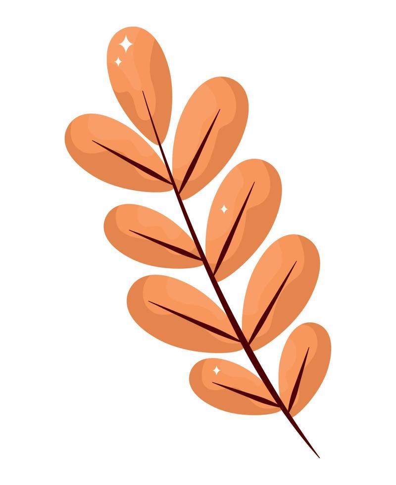 naranja rama planta vector