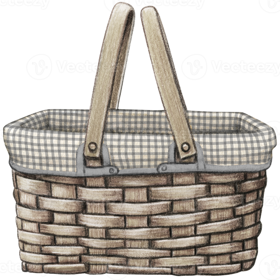 watercolor hand drawn picnic basket 21386865 PNG
