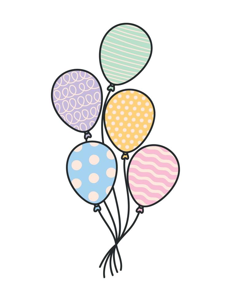 colored balloons design vector