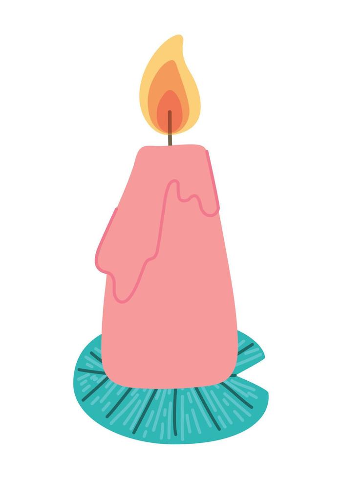 pink spa candle vector