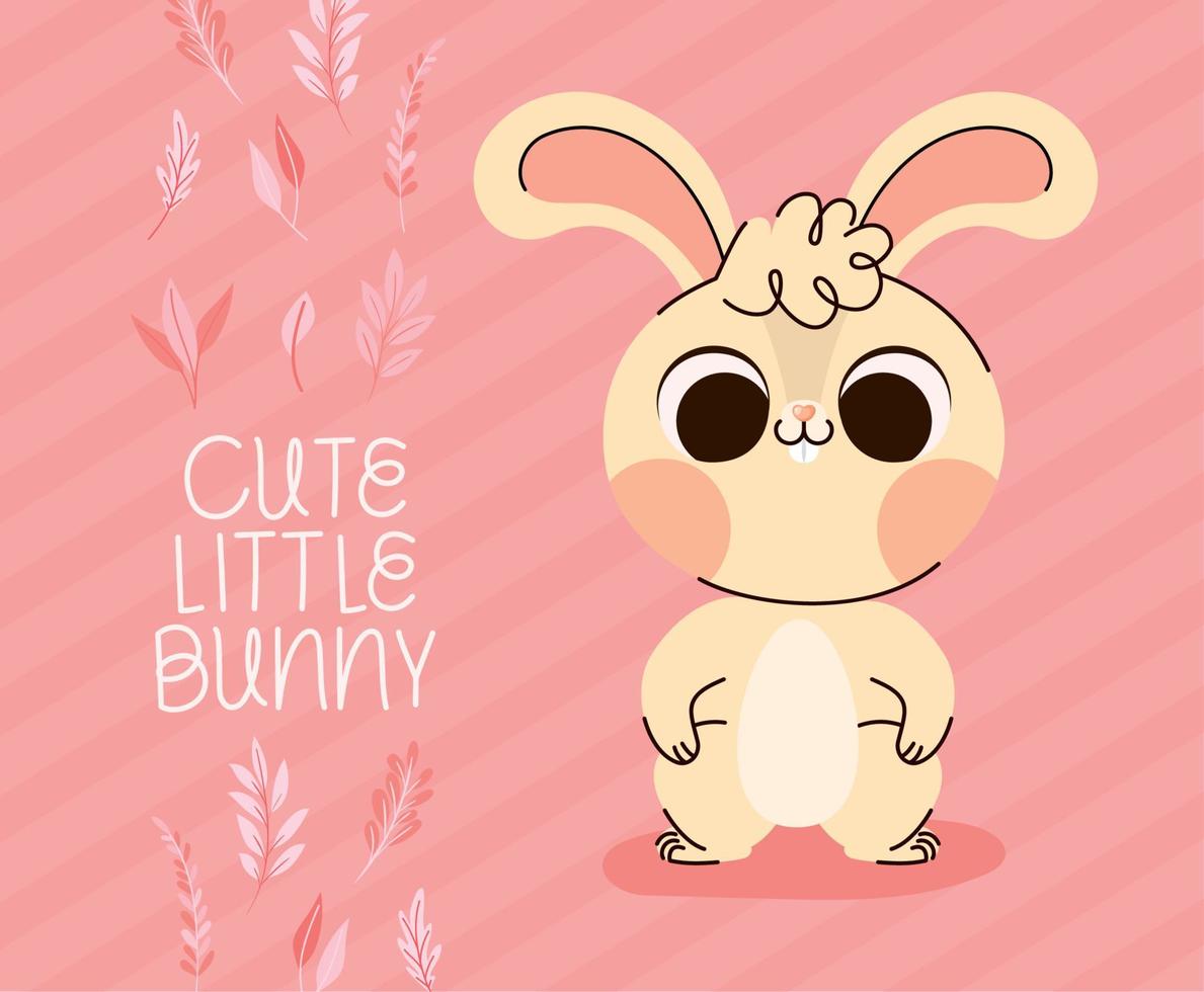 cute little bunny cartel vector