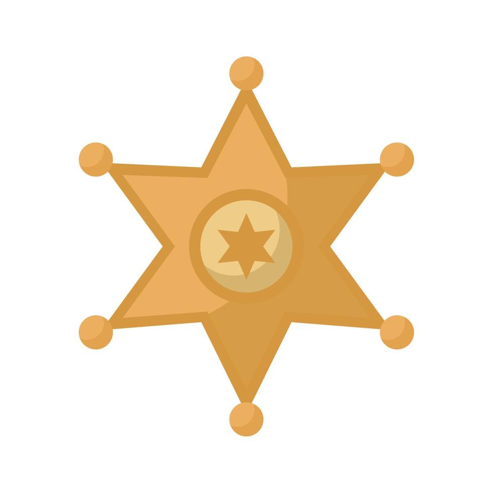 sheriff star design vector