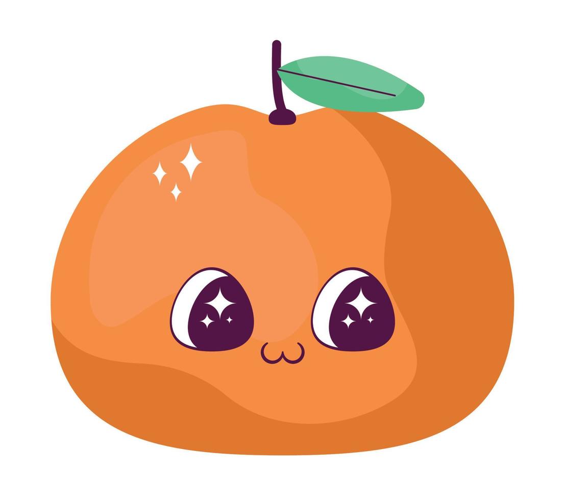 kawaii orange design vector