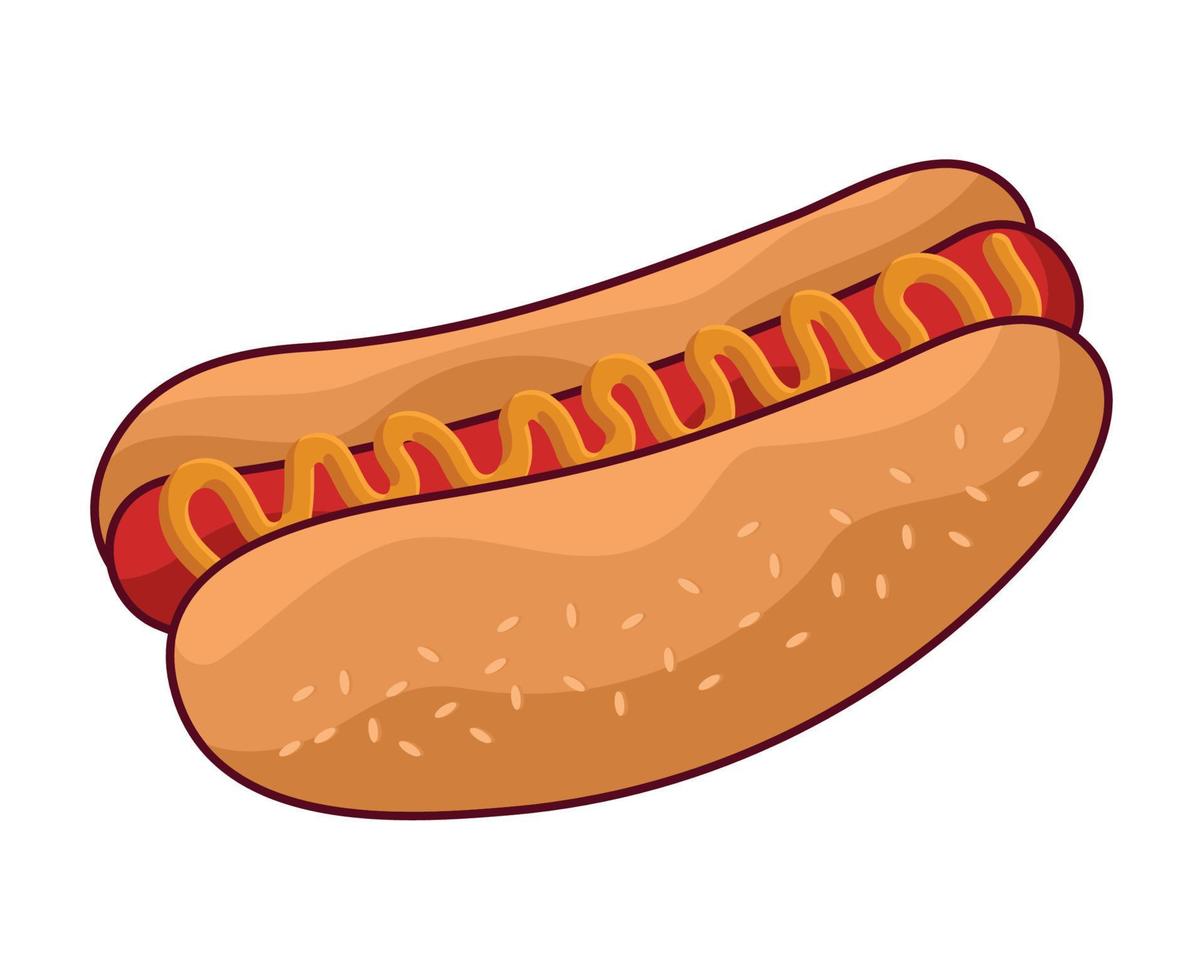 hot dog illustration vector