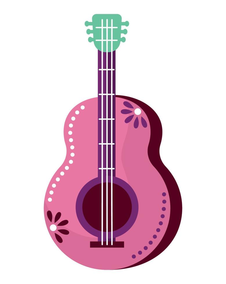 colored guitar design vector