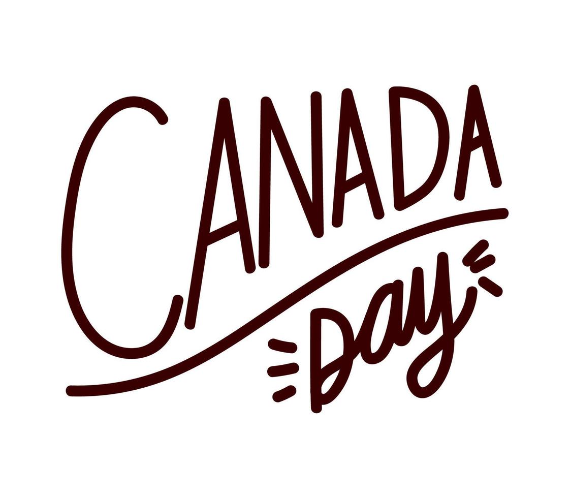 canada day lettering vector