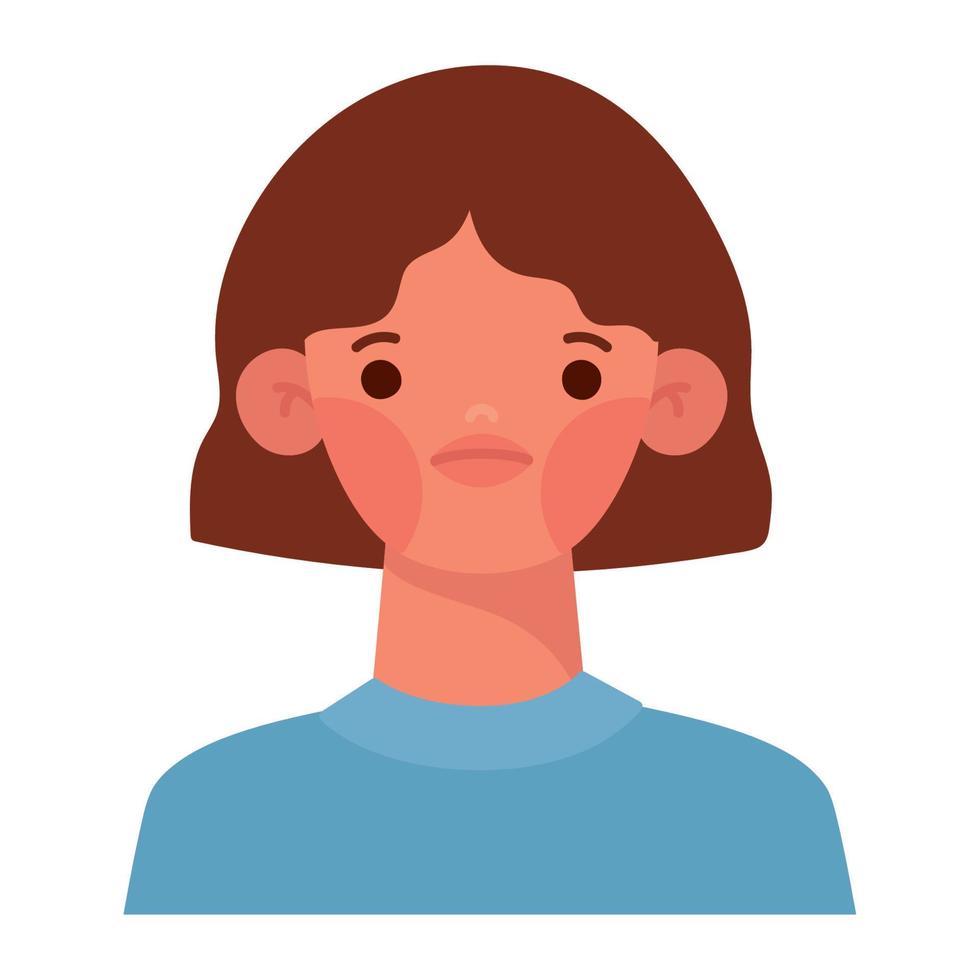 unhappy lady illustration vector