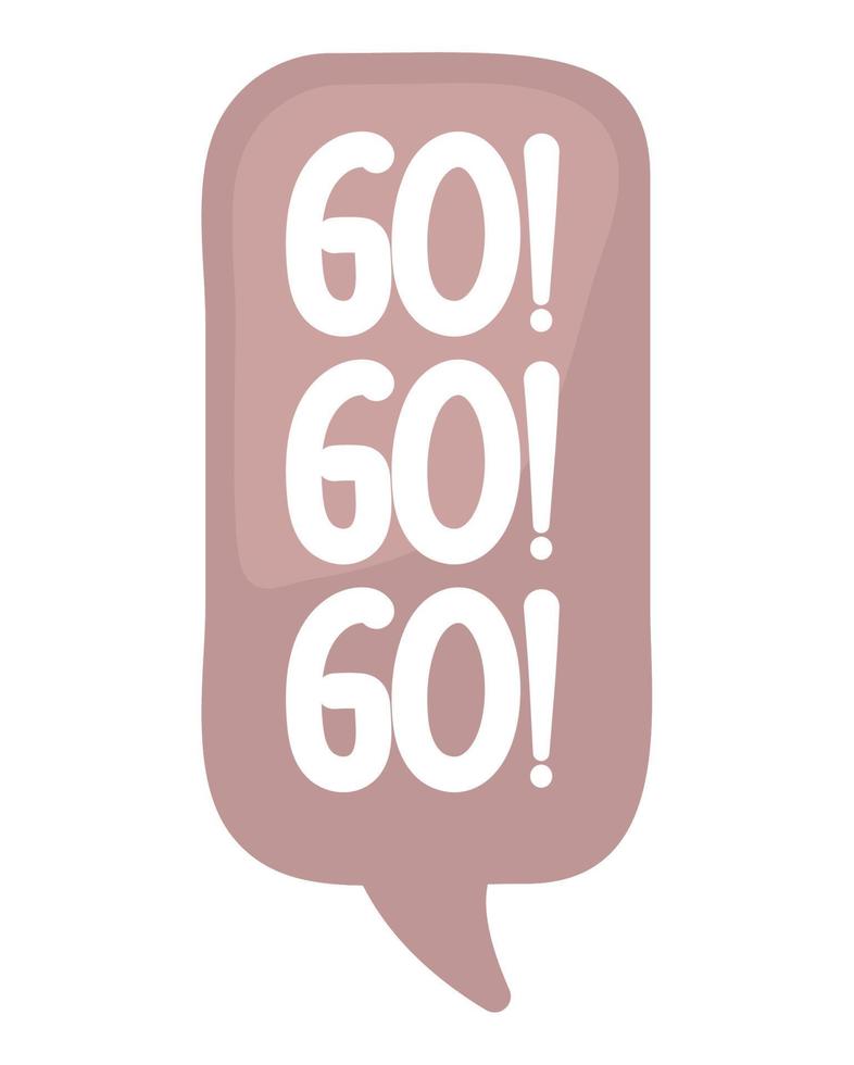 speech bubble with go lettering vector