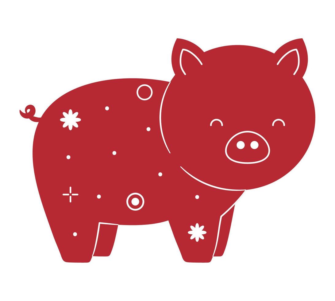 pig chinese zodiac vector