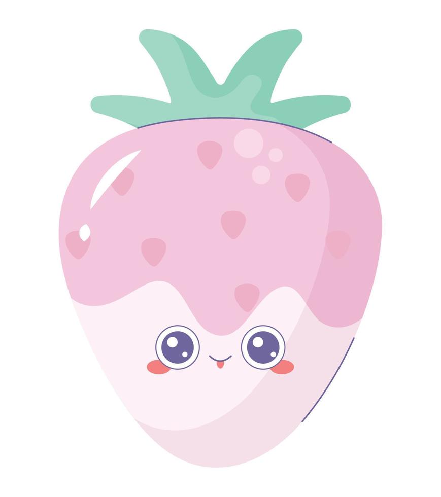 kawaii strawberry design vector