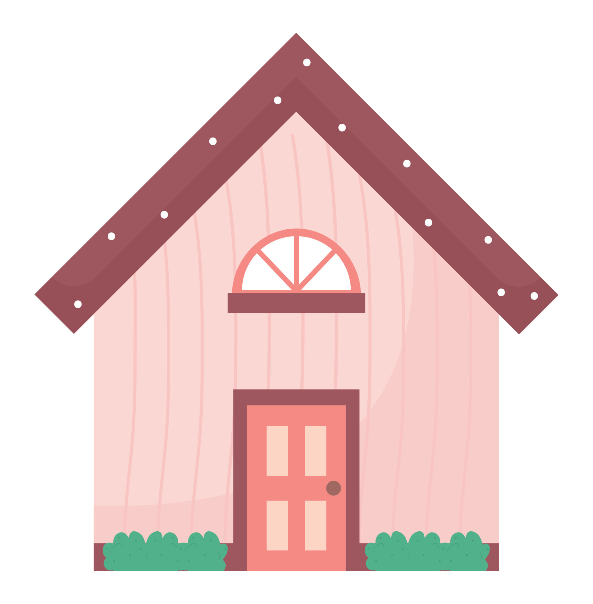 pink house design 21387066 Vector Art at Vecteezy
