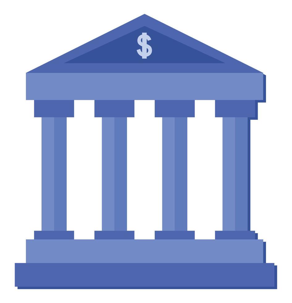 blue bank design vector