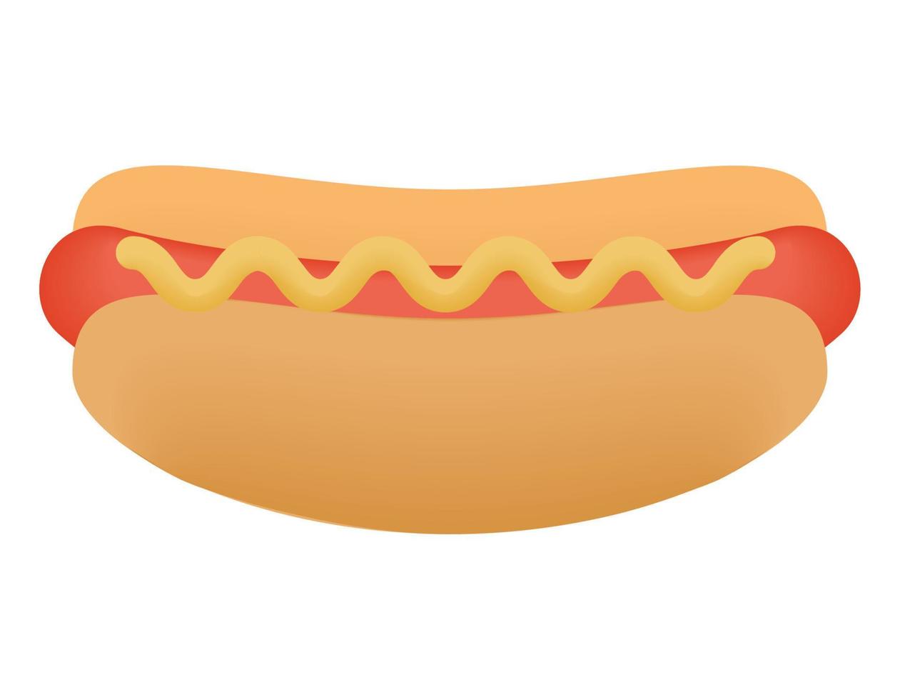 3d hot dog vector