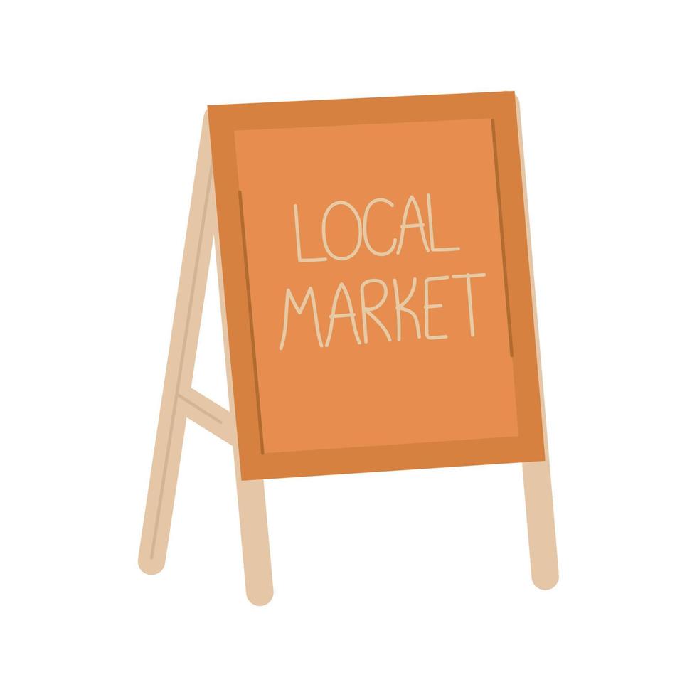 local market signboard vector