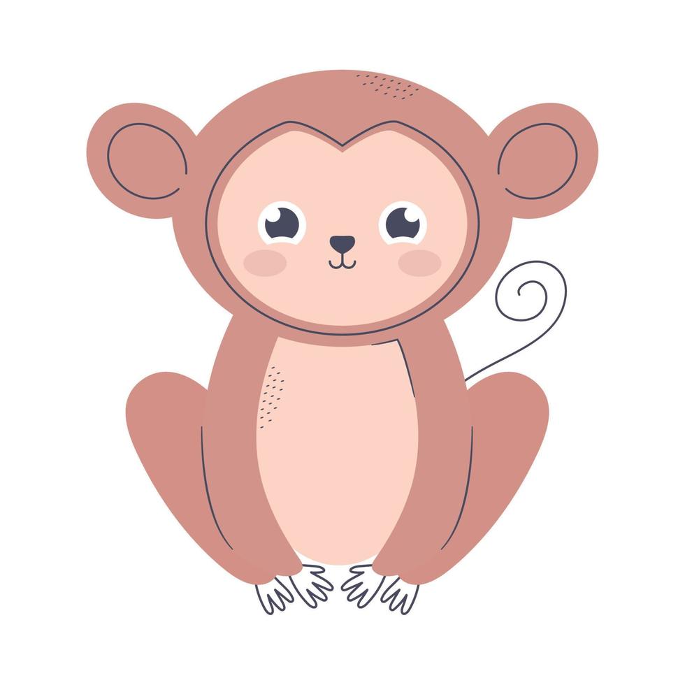 cute monkey design vector