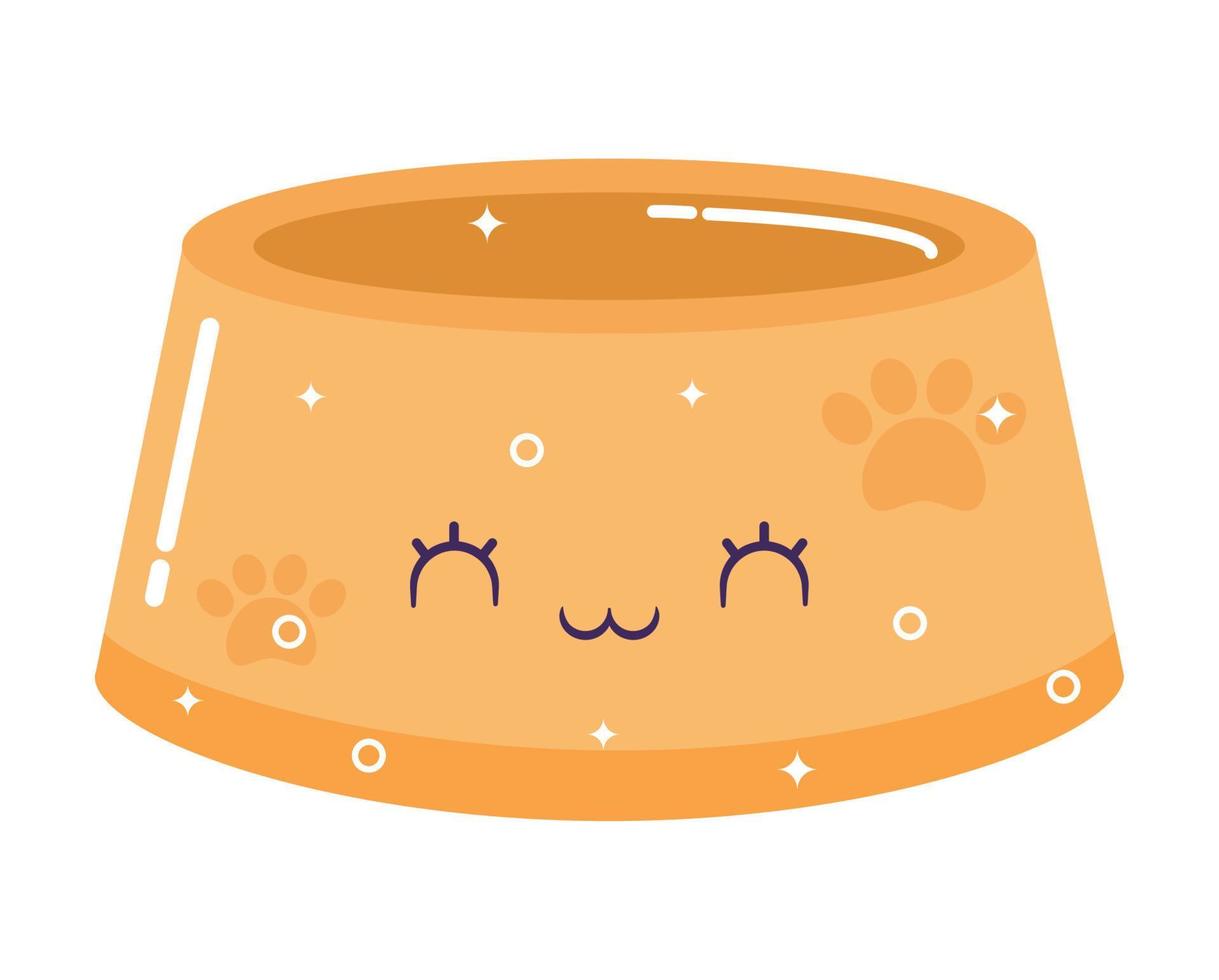 happy pet bowl vector