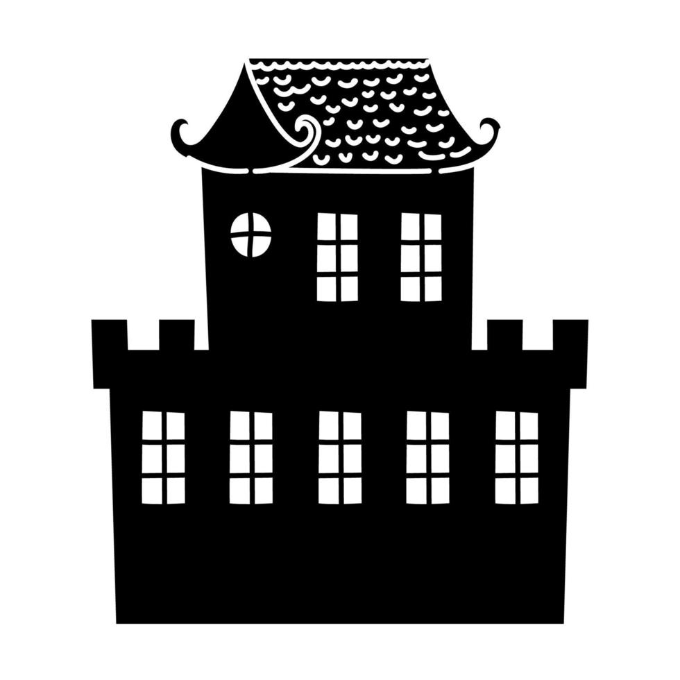 negro casa diseño vector