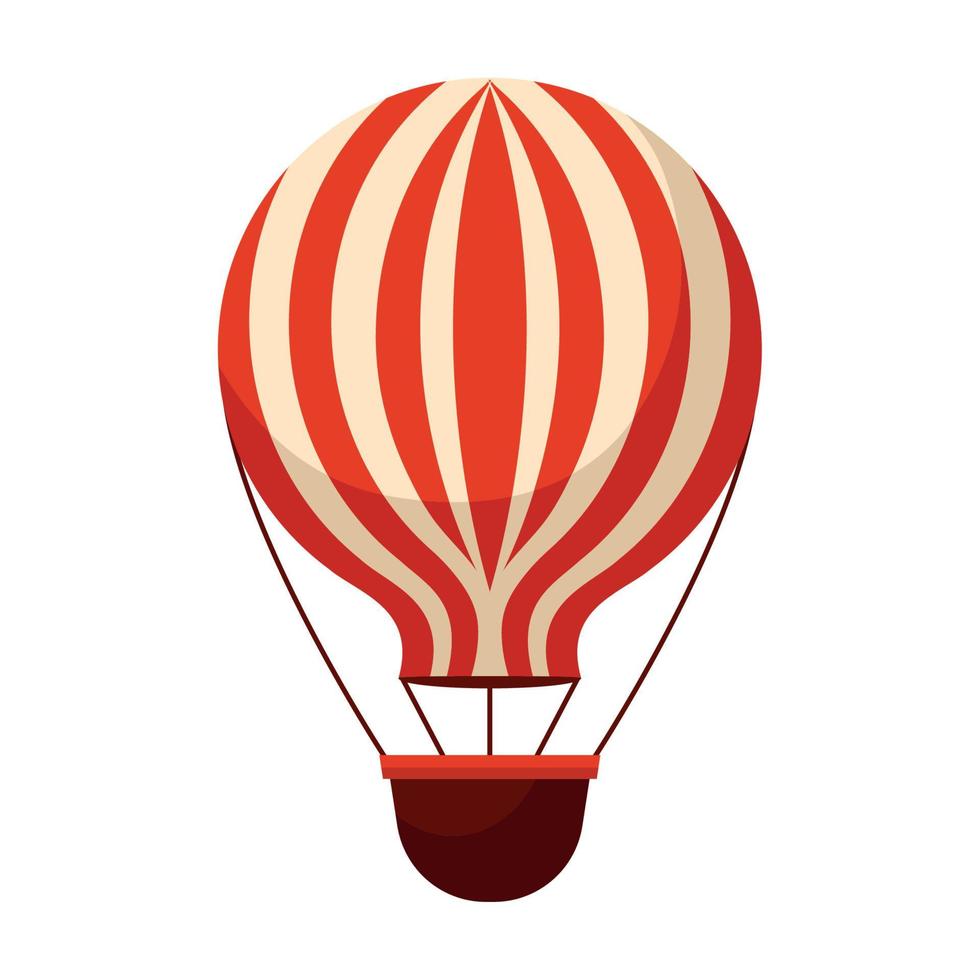 red hot air balloon vector