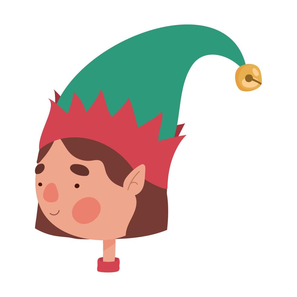 alegre duende mujer cara vector