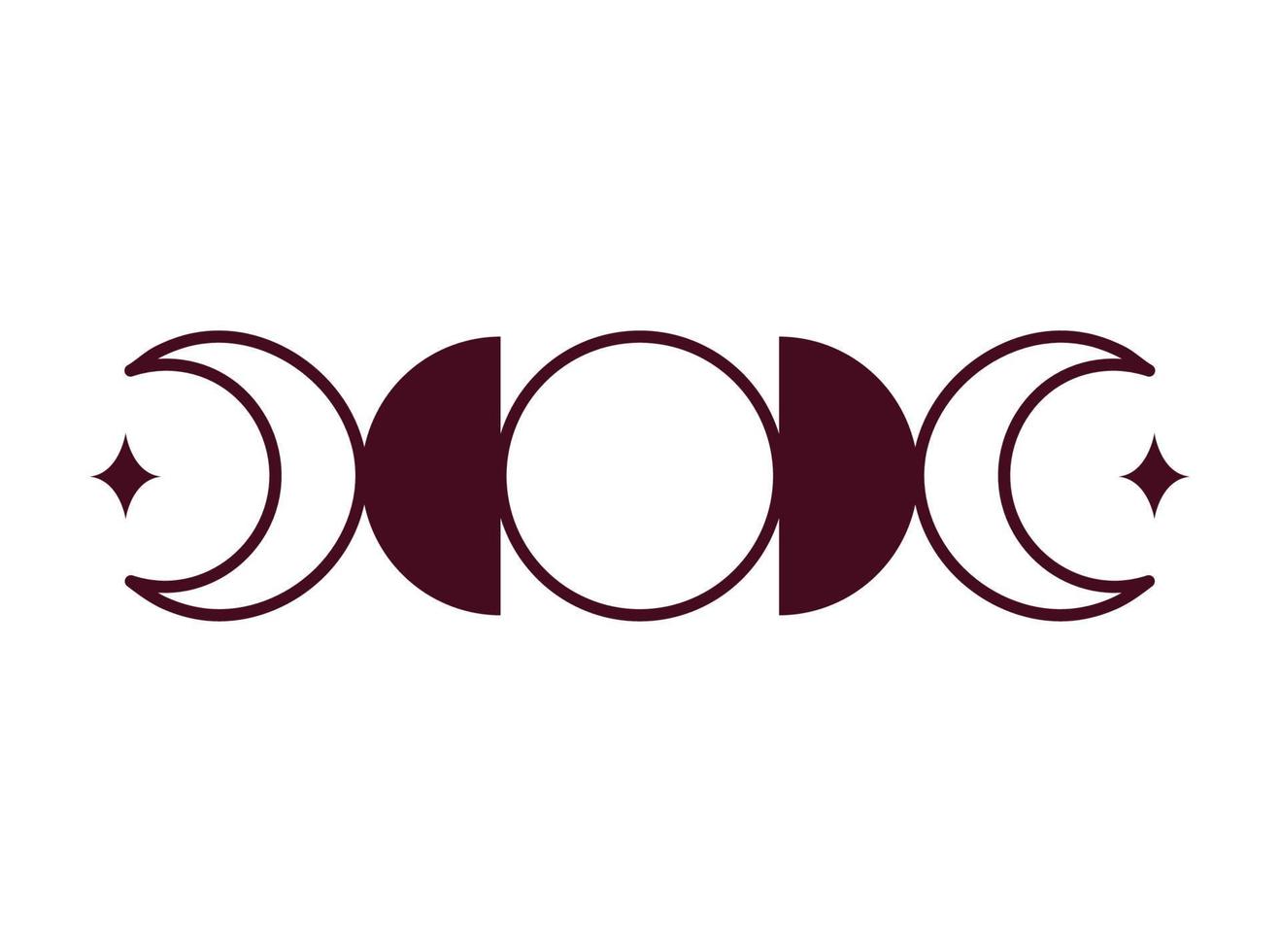 moons tattoo design vector