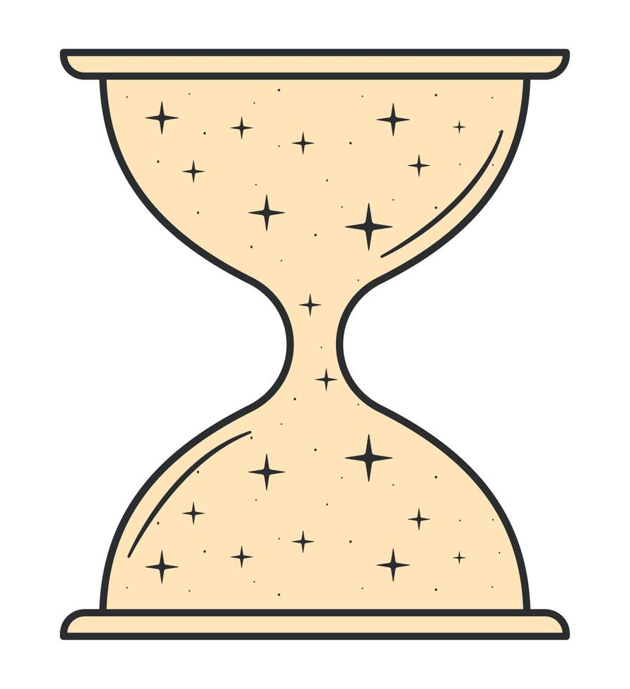 sandglass with sparks vector