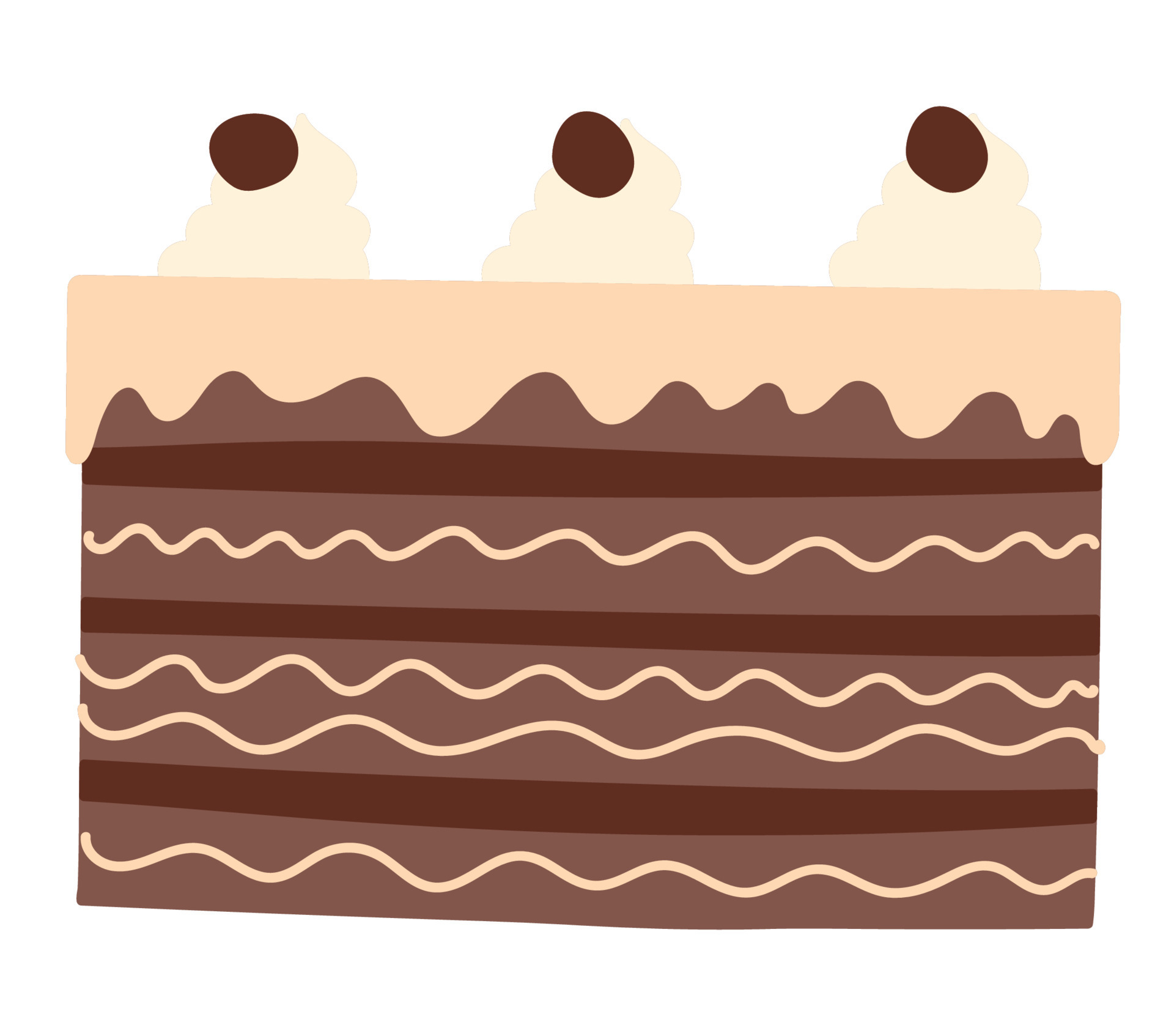 chocolate birthday cake 21387248 Vector Art at Vecteezy
