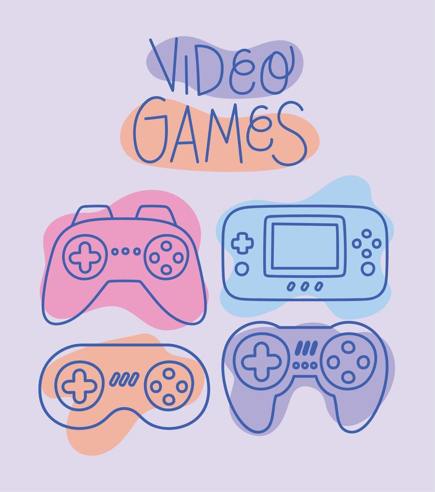 video games controllers vector