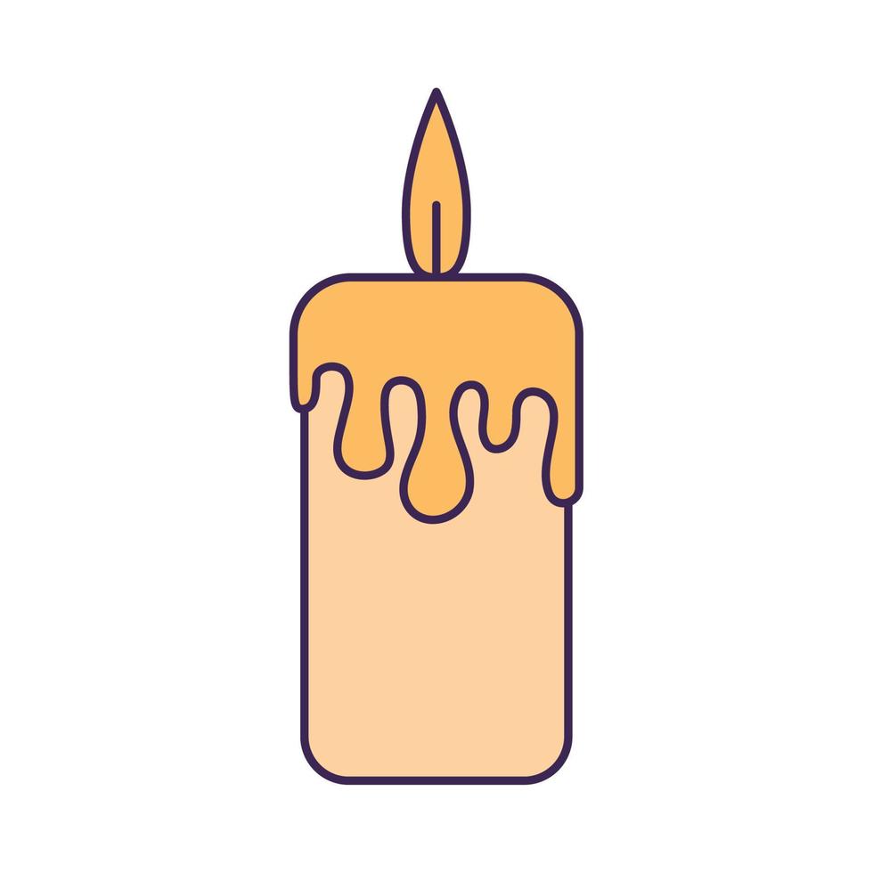 yellow candle design vector