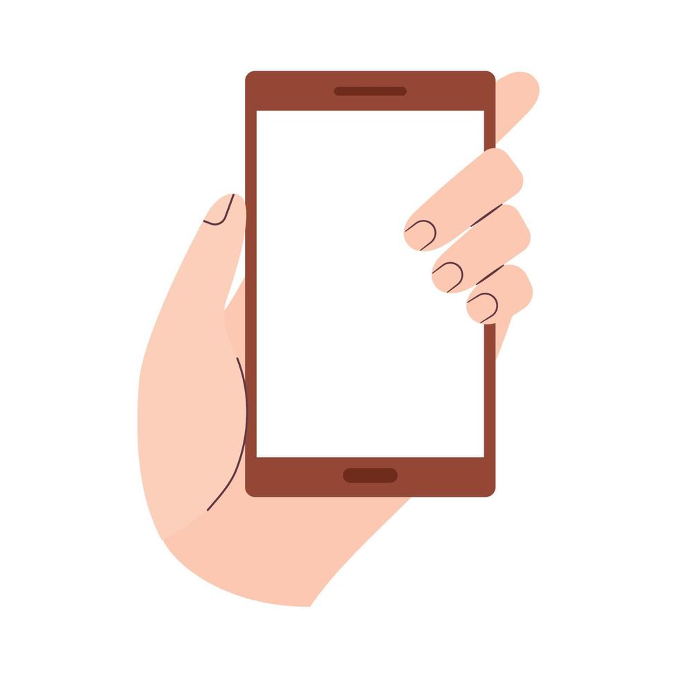 cell on hand vector