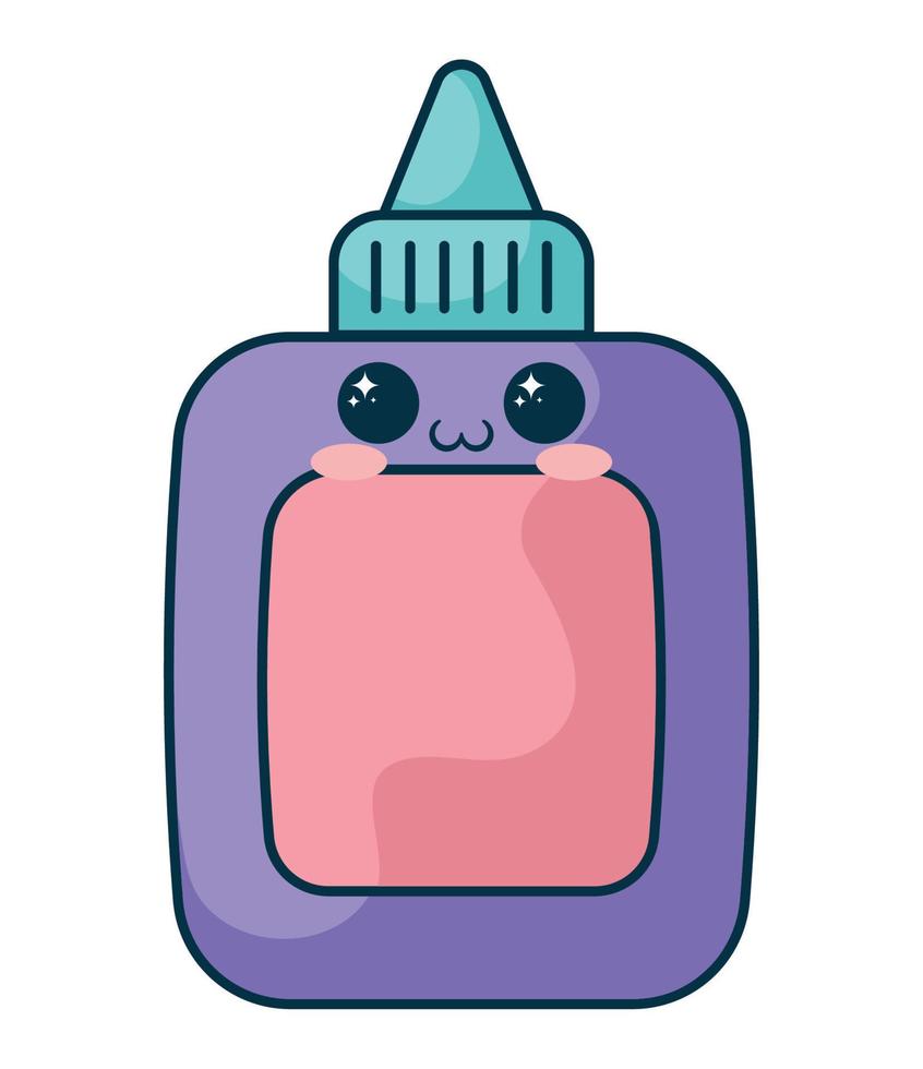 kawaii glue bottle vector