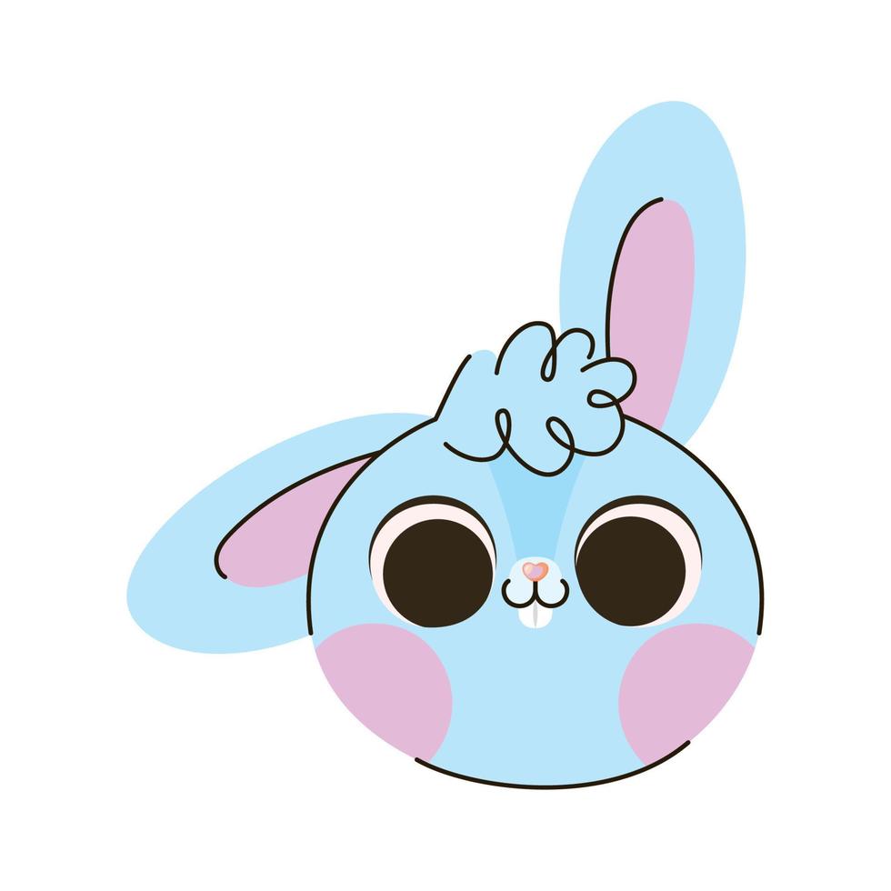 happy blue bunny 21387299 Vector Art at Vecteezy