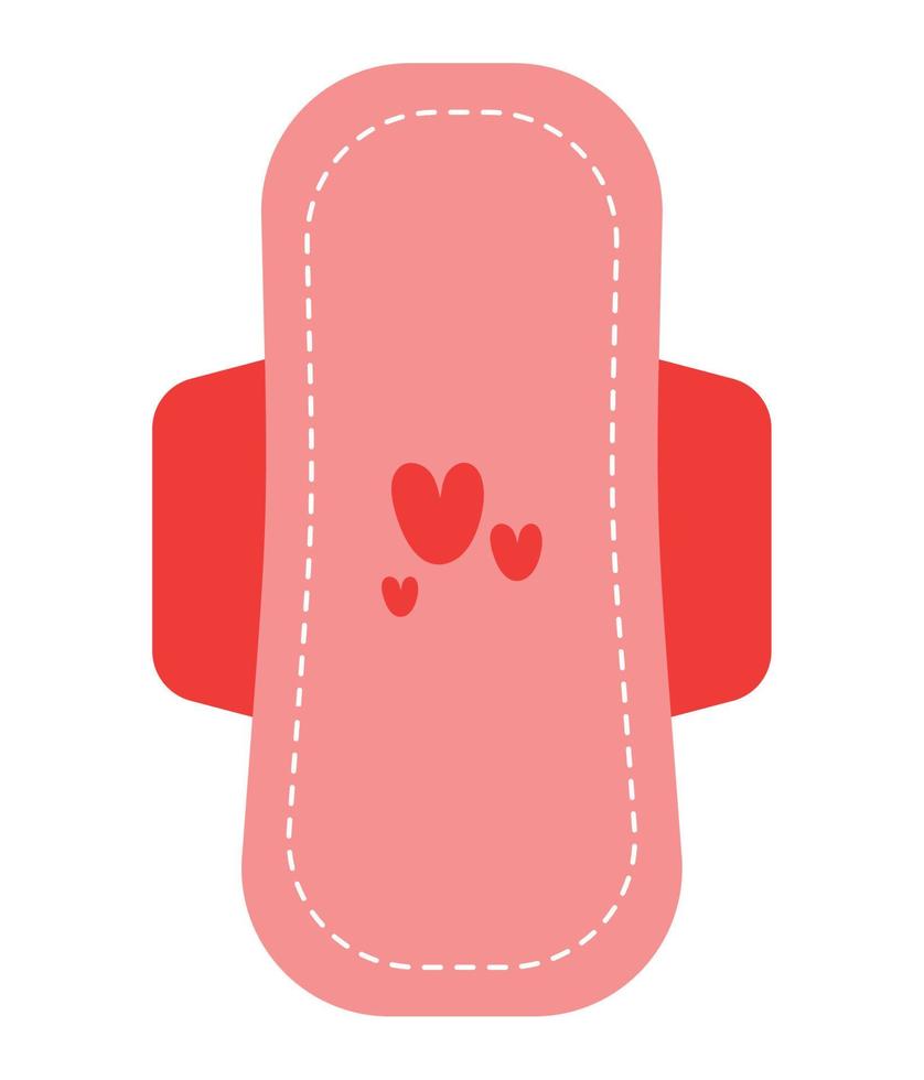 red sanitary towel vector