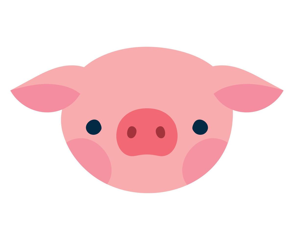 cerdo cara diseño vector