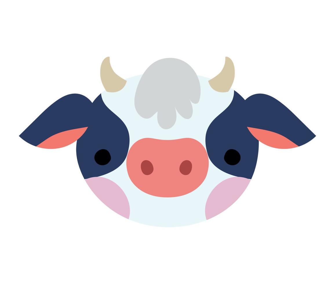 vaca cara diseño vector