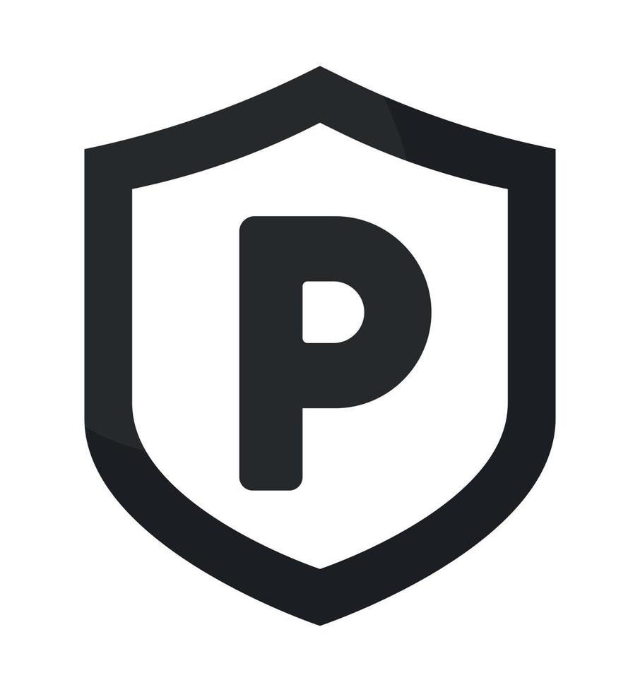 parking shield design vector