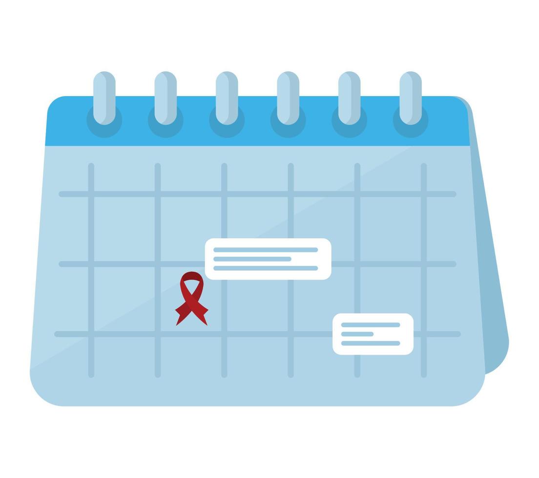calendar with hiv day vector