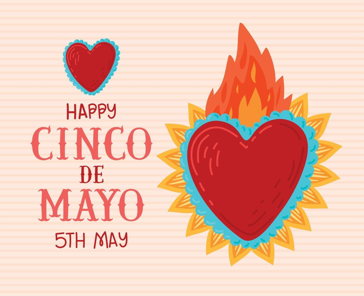 cinco de mayo card vector